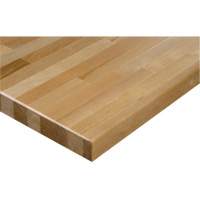 Hardwood Workbench Top, 48" W x 30" D, Square Edge, 1-1/4" Thick MAS Chibougamau