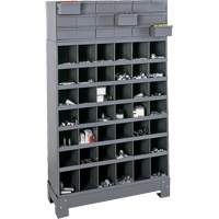 Unit&eacute; de stockage modulaire pour petites pi&egrave;ces, Acier, 18 tiroirs, 33-3/4" x 12-1/4" x 58-5/8", Gris MAS Chibougamau