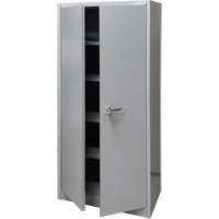 Armoire de rangement, Acier, 4 Tablettes, 66" h x 30" la x 15" P, Gris MAS Chibougamau