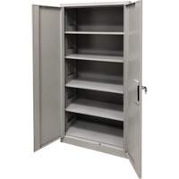 Armoire de rangement, Acier, 4 Tablettes, 78" h x 36" la x 24" P, Gris MAS Chibougamau