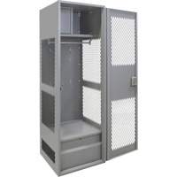 Casier pour &eacute;quipement avec porte, Acier, 24" la x 24" p x 72" h, Gris MAS Chibougamau