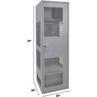 Casier pour &eacute;quipement avec porte, Acier, 24" la x 24" p x 72" h, Gris MAS Chibougamau