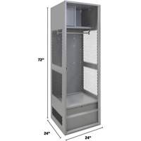 Gear Locker, Steel, 24" W x 24" D x 72" H, Grey MAS Chibougamau