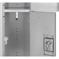 Lockers, 3 -tier, 12" x 18" x 86", Steel, Grey, Knocked Down MAS Chibougamau