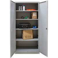 Armoires de rangement Hi-Boy, Acier, 4 Tablettes, 72" h x 36" la x 18" P, Gris MAS Chibougamau