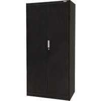 Hi-Boy Storage Cabinet, Steel, 4 Shelves, 72" H x 36" W x 18" D, Black MAS Chibougamau