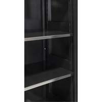 Hi-Boy Storage Cabinet, Steel, 4 Shelves, 72" H x 36" W x 18" D, Black MAS Chibougamau