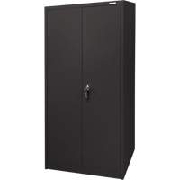 Armoire d'entreposage, Acier, 4 Tablettes, 66" h x 30" la x 15" P, Noir MAS Chibougamau