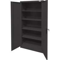 Armoire d'entreposage, Acier, 4 Tablettes, 78" h x 36" la x 24" P, Noir MAS Chibougamau
