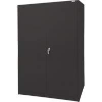 Armoire d'entreposage, Acier, 4 Tablettes, 78" h x 48" la x 24" P, Noir MAS Chibougamau