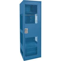 Gear Locker with Door, Steel, 24" W x 18" D x 72" H, Dark Blue MAS Chibougamau