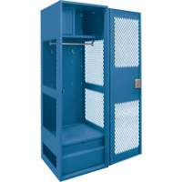 Gear Locker with Door, Steel, 24" W x 18" D x 72" H, Dark Blue MAS Chibougamau