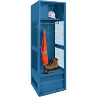 Casier pour &eacute;quipement, Acier, 24" la x 24" p x 72" h, Bleu fonc&eacute; MAS Chibougamau