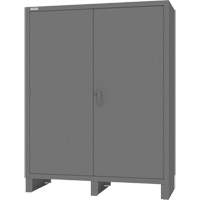 Armoire avec barre de suspension et portes encastr&eacute;es standards, Acier, 78" h x 60" la x 24" P, Gris MAS Chibougamau