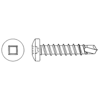 Self Drill Pan Head Screws, #8 x 1-1/2" L, Zinc Plated MAS Chibougamau