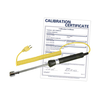 Sonde thermocouple de surface avec certificat de calibration, 500 °C (932°F) Temp. max. MAS Chibougamau