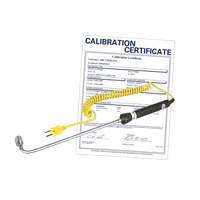 Sonde thermocouple de surface &agrave; angle droit avec certificat de calibration, 500 °C (932°F) Temp. max. MAS Chibougamau