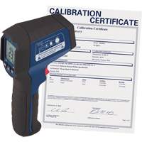 Thermom&egrave;tre &agrave; infrarouge avec certificat de calibration, -31°- 1202° F ( -35° - 650° C ), 12:1, &eacute;missivit&eacute; Ajustable MAS Chibougamau