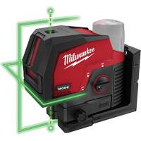 Laser vert &agrave; lignes crois&eacute;es et points d'aplomb M12 sans fil (outil seulement) MAS Chibougamau