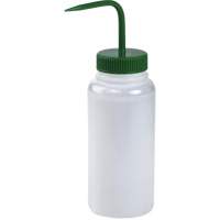 Wide-Mouth Polyethylene Wash Bottle with Green Polypropylene Cap MAS Chibougamau