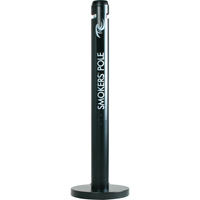 Smokers' Pole Cigarette Receptacle, Free-Standing, Aluminum, 41" Height MAS Chibougamau