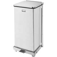 Defenders&reg; Square Step Can with Liner, Stainless Steel, 6.5 US gal. Capacity MAS Chibougamau