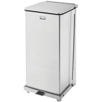 Defenders&reg; Square Step Can with Liner, Stainless Steel, 13 US gal. Capacity MAS Chibougamau