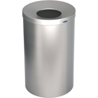 R&eacute;cipient &agrave; d&eacute;chets pour halls, Acier inoxydable, 33 gal. US MAS Chibougamau