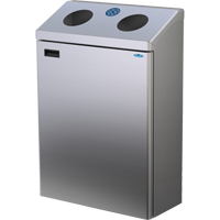 Wall Mounted Recycling Station, Bulk, Stainless Steel, 29 gal. MAS Chibougamau