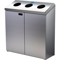 Floor Standing Recycling Station, Bulk, Stainless Steel, 42 gal. MAS Chibougamau