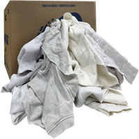 Wiping Rags, Fleece, White, 20 lbs. MAS Chibougamau