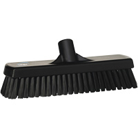 Deck & Wall Scrub Broom, Stiff Bristles, 12", Polyester, Black MAS Chibougamau