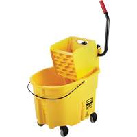 WaveBrake&reg; Mop Bucket & Wringer Combo Pack, Side Press, 8.75 US Gal.(35 Quart), Yellow MAS Chibougamau