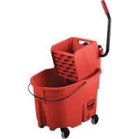 WaveBrake&reg; Mop Bucket & Wringer Combo Pack, Side Press, 8.75 US Gal.(35 Quart), Red MAS Chibougamau
