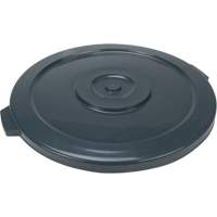 Waste Container Lid, Flat Lid, Plastic/Polyethylene, Fits Container Size: 24" Dia. MAS Chibougamau