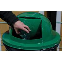 Drum Waste Disposal Top, Dome Lid, Metal, Fits Container Size: 23-1/2" Dia. MAS Chibougamau