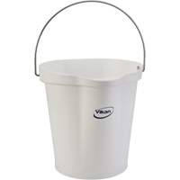 Seau hygi&eacute;nique pour service alimentaire, Blanc, 3 gal. US MAS Chibougamau