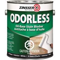 Appr&ecirc;t inodore &agrave; base d'huile qui bloque les taches, Blanc, Tr&egrave;s mat, 3,78 L, Gallon MAS Chibougamau