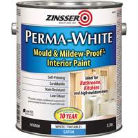 Peinture int&eacute;rieure Mold & Mildew-Proof Perma-White, 3,78 L, Gallon, Blanc MAS Chibougamau