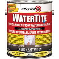 Peinture &agrave; l'&eacute;preuve de l'eau Watertite Mold & Mildew-Proof, Blanc, Satin&eacute;, 3,78 L, Gallon MAS Chibougamau
