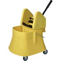 Ensemble de seau pour vadrouille et essoreuse Champ, Pression vers le bas, 10 gal. US (40 pintes), Jaune MAS Chibougamau