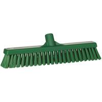 Combo Bristle Push Broom Head, Coarse/Fine Bristles, 16-1/2", Polyester, Green MAS Chibougamau