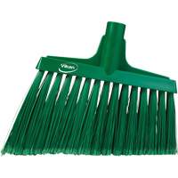 Angled Broom Head, Split Bristles, 11-1/2", Polyester, Green MAS Chibougamau