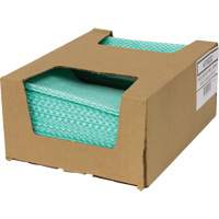 SaniWorks&reg; Choice Counter Cloths, Green/White MAS Chibougamau