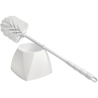 Bowl Brush with Caddy, 15-1/2" L, Polypropylene Bristles, White MAS Chibougamau