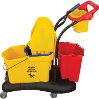 Chariot &agrave; vadrouille multifonction, Pression vers le bas, 9,5 gal. US (38 pintes), Jaune MAS Chibougamau