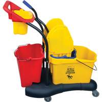 Chariot &agrave; vadrouille multifonction, Pression vers le bas, 9,5 gal. US (38 pintes), Jaune MAS Chibougamau
