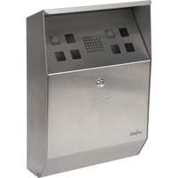 Smoking Receptacle, Wall-Mount, Stainless Steel, 1.6 Litres Capacity, 13-4/5" Height MAS Chibougamau