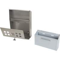 Smoking Receptacle, Wall-Mount, Stainless Steel, 1.6 Litres Capacity, 13-4/5" Height MAS Chibougamau