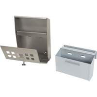 Smoking Receptacle, Wall-Mount, Stainless Steel, 1.6 Litres Capacity, 13-4/5" Height MAS Chibougamau